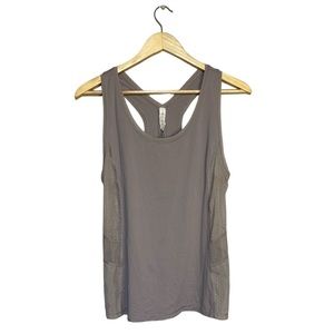 Lululemon Athletica Razorback Tank Top Gray Size 8